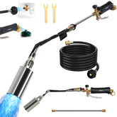 Athnevy front assembly view showing torch and ergonomic handle for comfortable use
