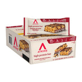 Atkins front packaging showing box of bars and convenience benefit