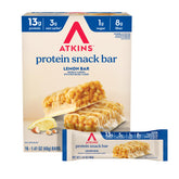 Atkins front packaging showing lemon bars and 16-count convenience