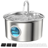 ATMZIQXR fountain front view showing sleek stainless steel and hygienic design