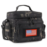 ATRIPACK front view showing zipper pockets and patch area for quick access