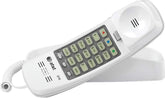AT&T 210 front view showing compact white base and handset for reliable calls