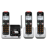 AT&T front base and handset showing sleek silver-black design and easy setup