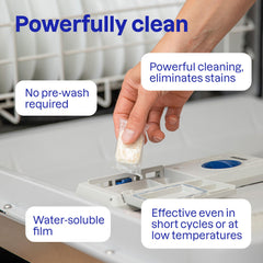 ATTITUDE pod placed in dishwasher dispenser demonstrating convenient use benefit