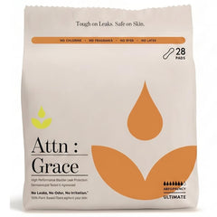 Attn: Grace front packaging 28 count showing discreet plant-based protection