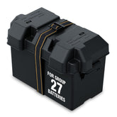 attwood front view battery box showing secure enclosure and easy installation