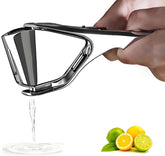 AUAM stainless lemon squeezer front view showing durable construction and reliable extraction