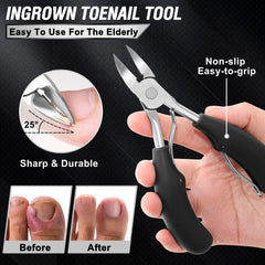 Aucurwen 360° rotating clipper demonstrating adjustable angle and safer reach