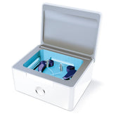 Audinell PerfectDry LUX front view showing compact case and portability benefits