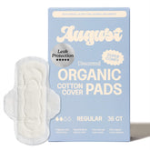 August front packaging showing 36-pack and eco features for clear choice