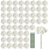 Auihiay front view of ivory hydrangea pack showing quantity and benefit