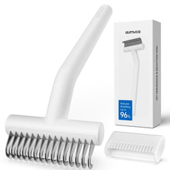 aumuca rake front view showing blades and compact head for precise grooming benefit