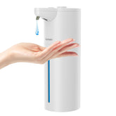 Aunmaon front view of white touchless dispenser showing clean design and convenience
