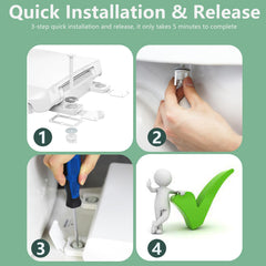 Aünsffer quick-release mechanism detail for fast removal and hygienic cleaning