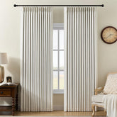 AUSSPVOCT full-length curtain panel showing elegant pinch pleats and blackout function