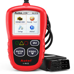 Autel AL319 front view showing buttons and compact housing for easy handling