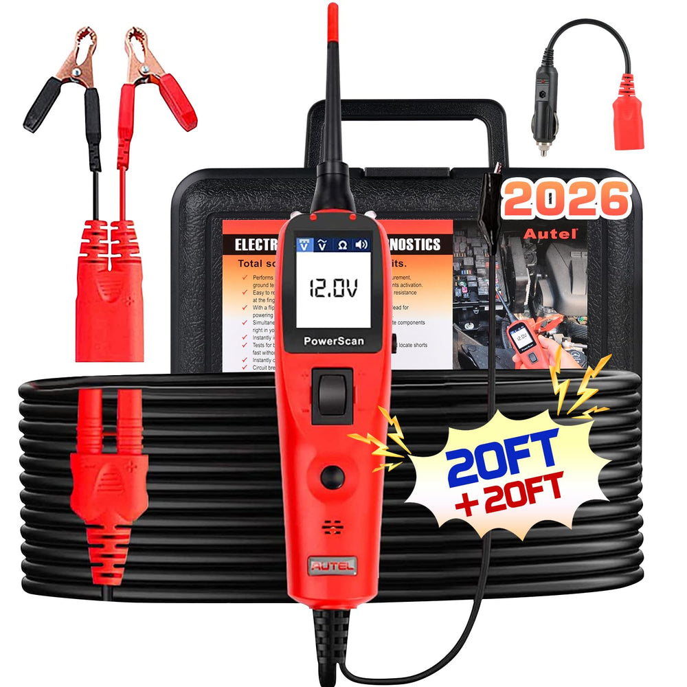 Autel PowerScan front panel view showing controls and benefit of clear layout