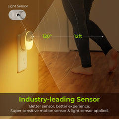 AUVON close-up of motion and dusk sensors highlighting quick automatic activation