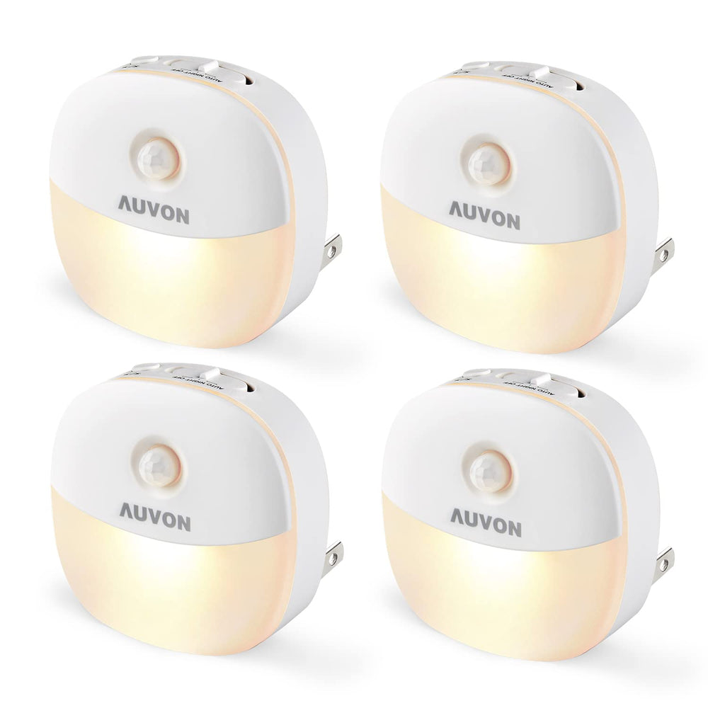 AUVON front view plug-in night light showing compact profile and easy plug-in benefit