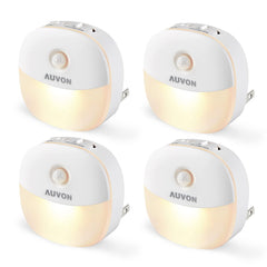 AUVON front view plug-in night light showing compact profile and easy plug-in benefit