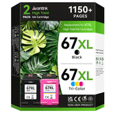 AvantInk front packaging of 67XL combo pack shows contents and value