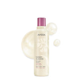 Aveda front packaging showing bottle and label, conveys premium botanical benefit