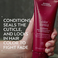Aveda Color Control Conditioner back label with ingredients and usage benefits