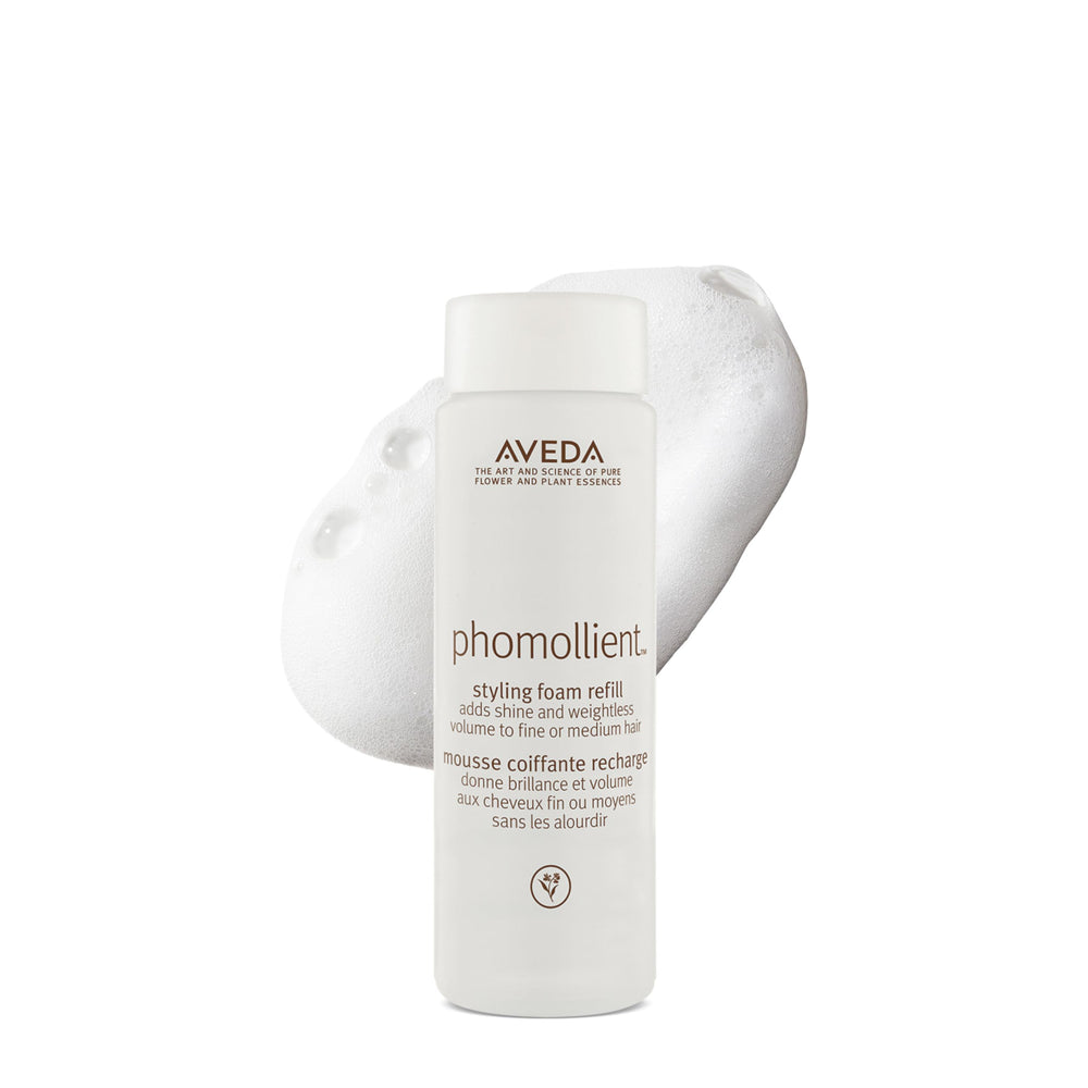Aveda Phomollient front packaging showing product and benefit of weightless volume
