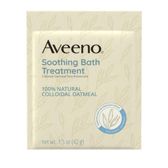 aveeno individual packet close-up highlighting single-use convenience and hygiene