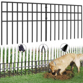 AVELOTUUG front view assembled 42.5ft fence showing full yard protection benefit