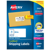 Avery 5163 front sheet view showing pristine white labels and layout for quick printing