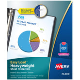 Avery front packaging showing 200-count and clear presentation benefit