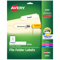 Avery front packaging showing label count and size, useful for quick inventory