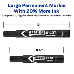 Avery marker writing bold black letters on cardboard for clear labels