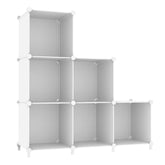 AWTATOS front view of six-cube organizer showing clean white storage and easy access
