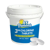 AX Poolwinsk front bucket showing compact 5 lb packaging and safe storage benefit