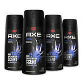 AXE Phoenix front pack showing four cans and bold branding for reliable freshness