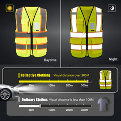AYKRM vest worn on construction site showing situational safety benefit