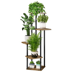 AZERPIAN front view corner plant stand showing five-tier display benefit