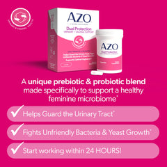 AZO capsule beside a coin showing size comparison for easy swallowing assurance