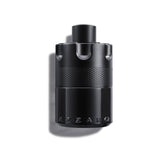 Azzaro The Most Wanted bottle front showing bold matte black design and confident appeal