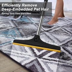 B-Land carpet rake metal teeth close-up showing durable design for lifting embedded pet hair