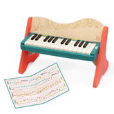 B. toys Mini Maestro front view showing wooden finish and keys for easy play