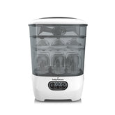 Baby Brezza front view showing sterilizer and dryer for fast cleaning
