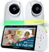Babysense front display showing split-screen for clear monitoring