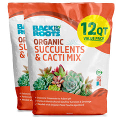 Back to the Roots front packaging showing 12 qt bag and product name, easy identification benefit