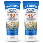 Badger sport showing front packaging and SPF 40 protection benefit