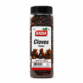 Badia whole cloves front packaging showing label and jar for freshness