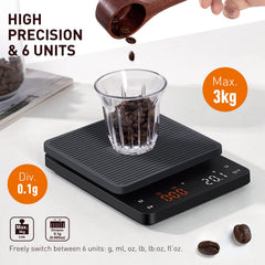 BAGAIL BASICS timer and display detail showing precise seconds for recipe timing benefit