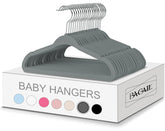 BAGAIL front view of 50-pack grey hangers for organized closets